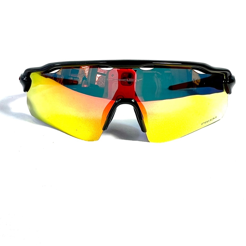 OAKLEY Radar EV Path Prizm Road Lenses Polarized Sunglasses, Black/Red NWT & Box